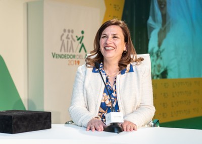 Dolores López Fernández durante su intervención en la gala Buena Gente ONCE