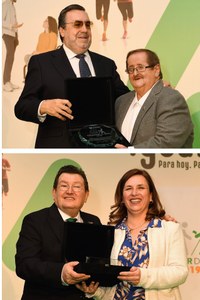 Lázaro Nicolás González González y Dolores López Fernández recogen el galardón a su esfuerzo y dedicación 