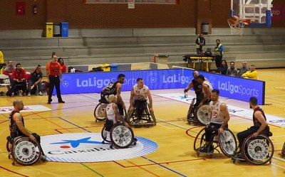 Un lance del partido por el tercer y cuarto puesto