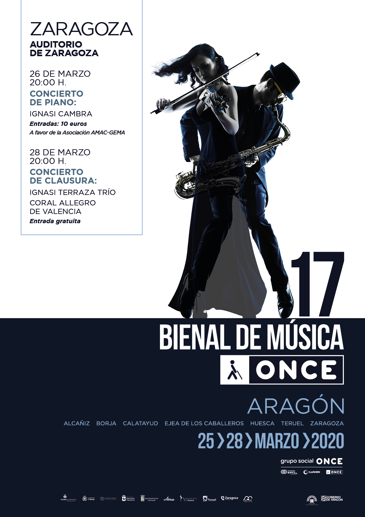 Uno de los carteles de la Bienal suspendida