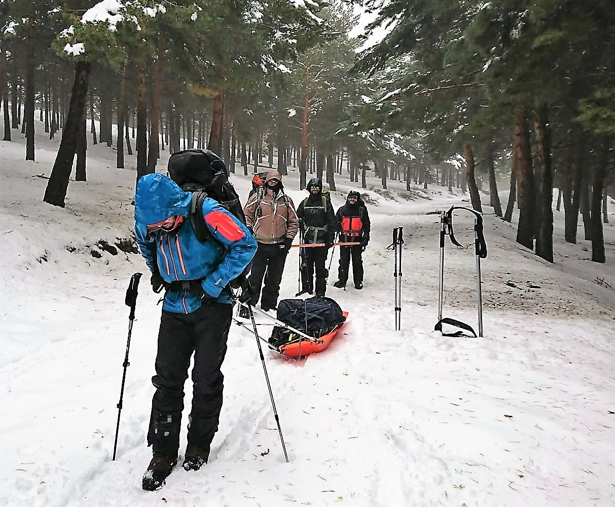 Un alto en mitad de una ruta en el bosque noruego