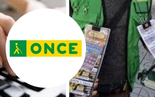 Collage de imágenes con el logo de la ONCE