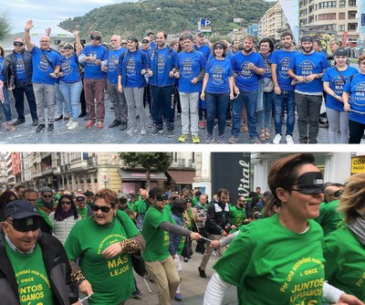 Collage de imágenes de las dos Carreras solidarias de Cascabeles