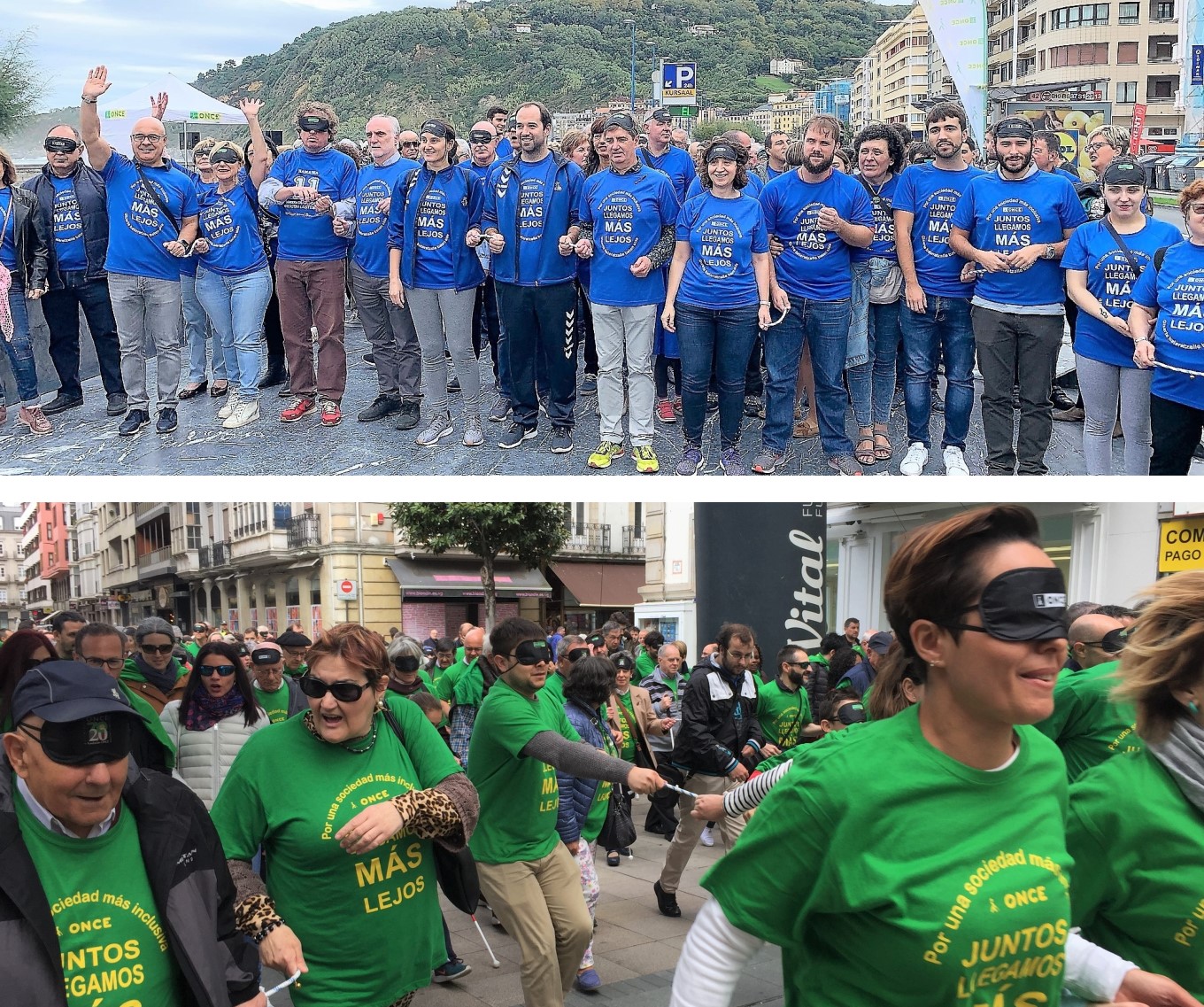 Collage de imágenes de las dos Carreras solidarias de Cascabeles