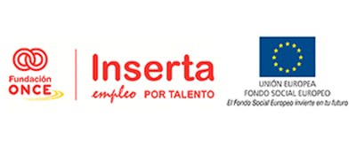 Logo Inserta, Fundación ONCE-POR TALENTO, FSE