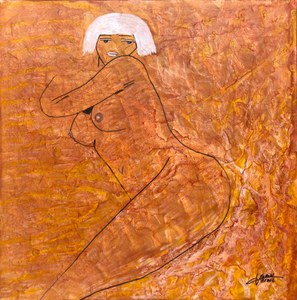 Silueta femenina en una pintura de Lola Morón