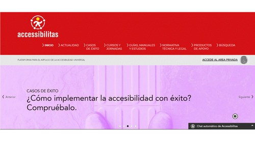 Diapositiva del Portal Accesibilitas