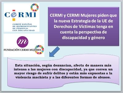 Dipositiva de la peticion de CERMI y de la FCM a la Comisión Europea en materia de igualdad y violencia