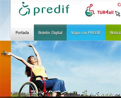 Imagen parcial de la web de PREDIF