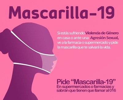 Cartel de la campaña "Mascarilla 19"