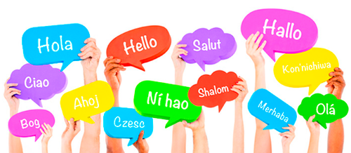Imagen con la palabra 'hola' en varios idiomas