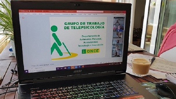 Imagen telemática del grupo de atención psicológica de la ONCE