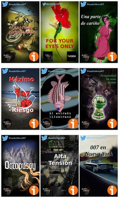 Distintas portadas de la saga de James Bond