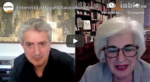 Francisca Sauquillo y el periodista Chema Doménech en una captura de imagen del vídeo de la entrevista