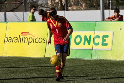 Antonio Martín Gaitán, jugador malagueño  y miembro de la selección española de fútbol-5 para ciegos