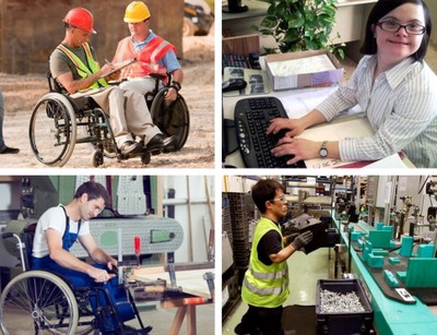Collage empleo y discapacidad