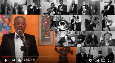 Captura de pantalla de la actuación virtual de la orquesta en Youtube