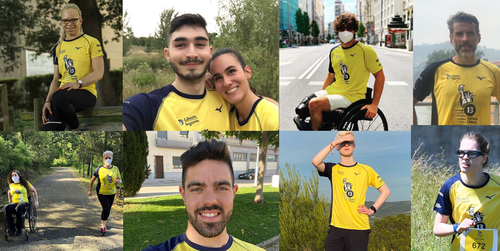 Collage de deportistas participantes en la carrera de este año