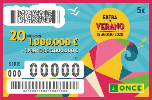Cupón del Sorteo Extraordinario de Verano de la ONCE