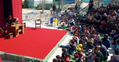 Una reciente representación presencial de 'La casa del abuelo' en las instalaciones del Teatro de Títeres de El Retiro