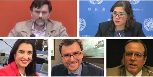 De arriba a abajo y de izquierda a derecha, Durán, Devandas, González, Cuk y García Buchaca