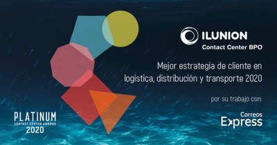 Diploma acreditativo a 'Mejor experiencia de cliente' en Logística