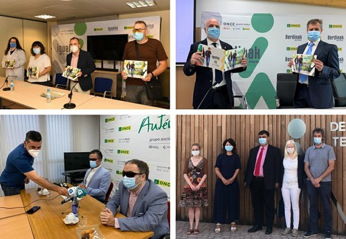 De arriba a abajo y de izquierda a derecha: actos de presentación del IVC en Madrid, Bilbao, Galicia y La Rioja