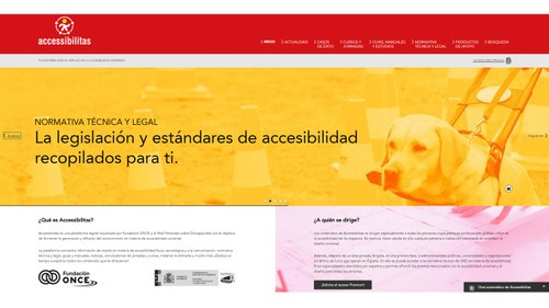 Pantallazo del portal Accesibilitas