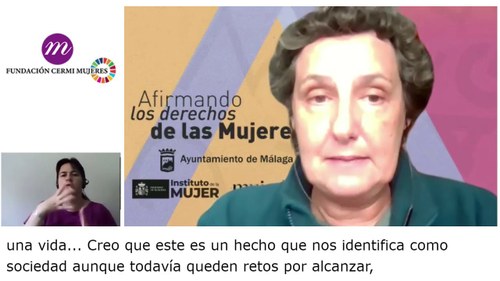 Beatriz Gimeno, durante su intervención en la sesión inaugural