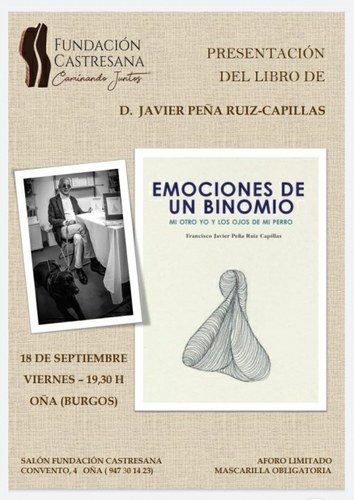 Cartel de la presentación del libro de Peñas en Oña (Burgos) el pasado 18 de septiembre