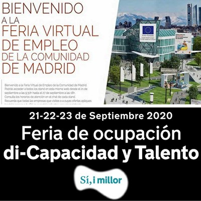 Carteles de las ferias de empleo de Madrid y Barcelona
