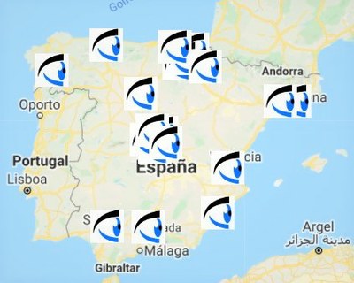 Mapa de presencia de Onero en el conjunto de España