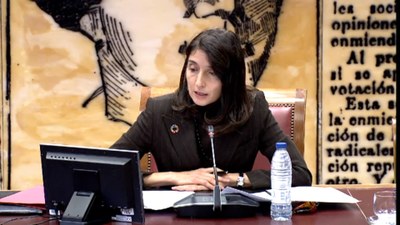 Pilar Llop, presidenta del Senado, durante su intervención