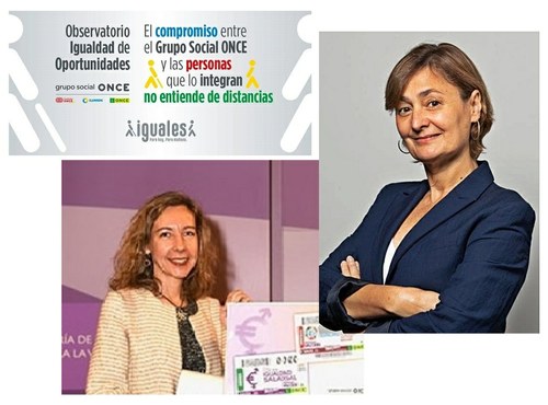Lema del seminario, y fotos de Mari Luz Rodríguez (a la derecha) y Patricia Sanz, a la izquierda. 
