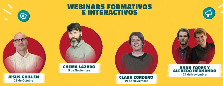 Cartel promocional de los webinairs