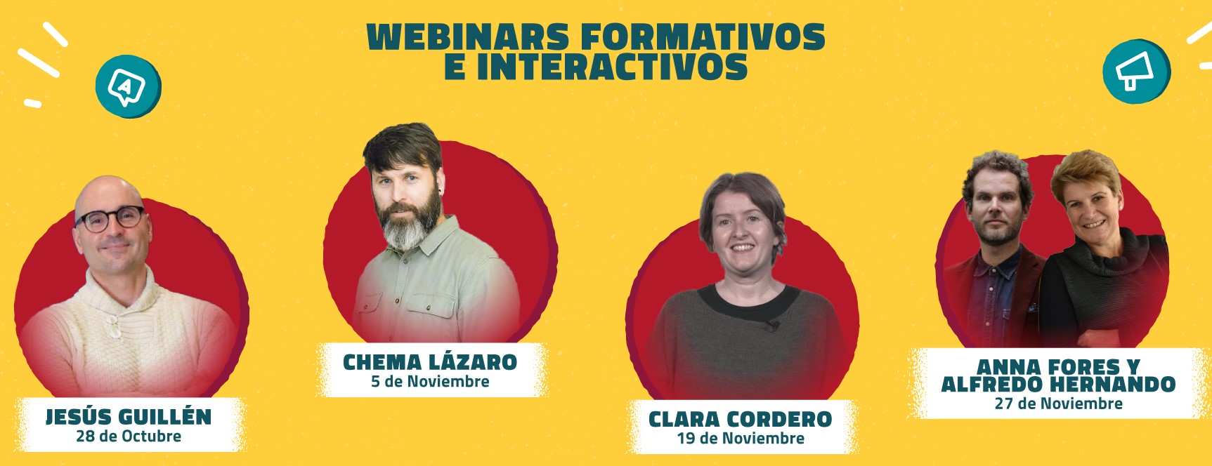Cartel promocional de los webinairs