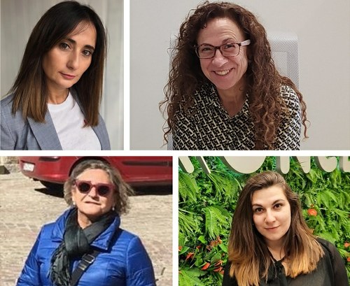 Collage de imágenes de las cuatro responsables (de izda. a dcha.): Esther Pérez,  Belén González (arriba) , Pilar Calvo y María Quindos  (abajo)