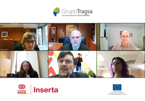 Reunión virtual para la renovación del acuerdo Inserta entre Fundación ONCE y Grupo Tragsa
