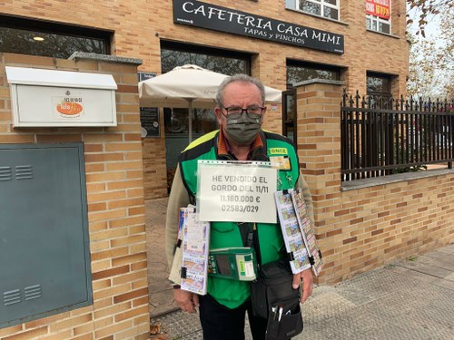 José Hernández Varas, vendedor de la ONCE que ha dado en Collado Villalba 11 millones del Extra 11 11 de la ONCE