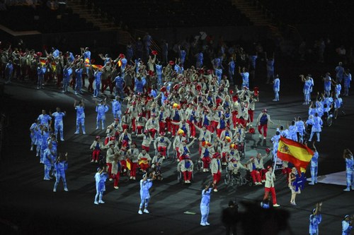 El equipo español al completo desfila en los pasados Juegos Paralímpicos de Río