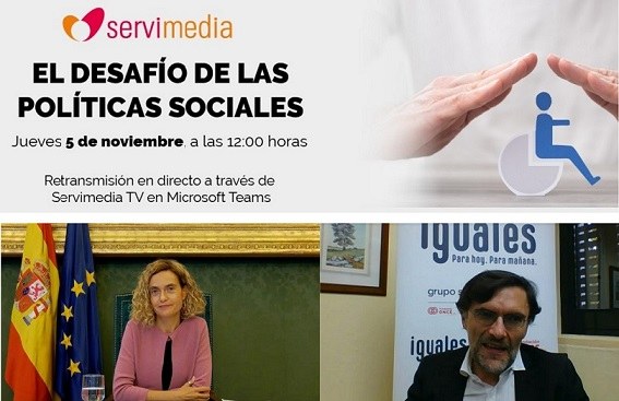 Meritxell Batet y Alberto Durán durante sus intervenciones en el encuentro 'El desafío de las políticas sociales’