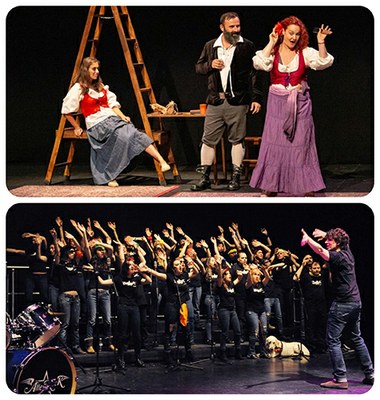 Collage con una actuación de Allegro y otra de La Luciérnaga Collage con una actuación de Allegro y otra de La Luciérnaga