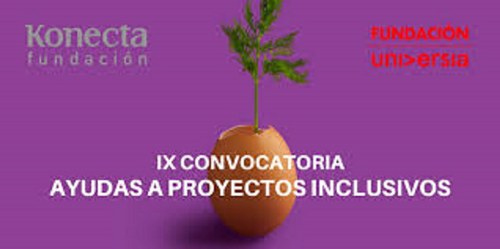 Cartel convocatoria de ayudas de la Fundación Konecta e Universia