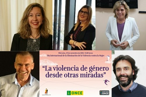 Collage de imágenes con todos los participantes de la jornada: Patricia Sanz, Eva Vilaplana y Teresa Palahí (arriba, de izda a derecha), y abajo, Jorge Íniguez y Pablo Llama.