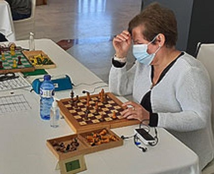 Victoria Torres en una partida