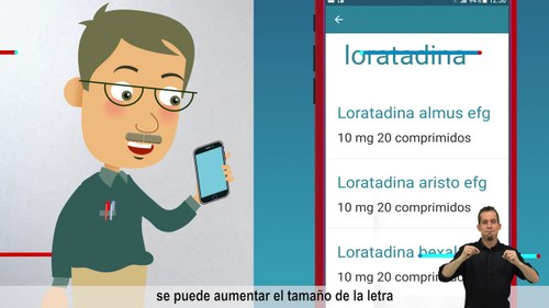 Pantallazo de la app Medicamento Accesible Plus