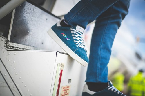 Primer plano de las zapatillas 