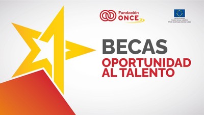 Cartel con el logo de las becas Oportunidad al Talento 