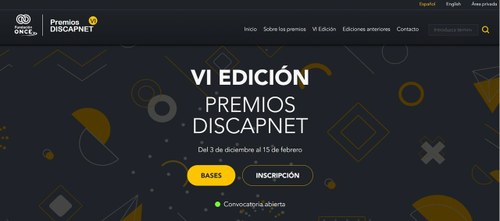 Cartel de los VI Premios Discapnet