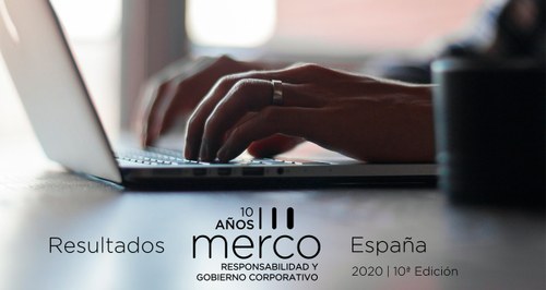 Diapositiva de la portada del informe Merco sobre RSC